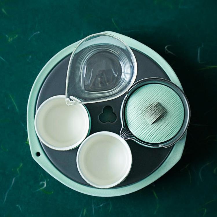 Basjoo leaves tea set