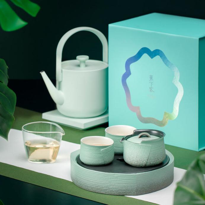 Basjoo leaves tea set